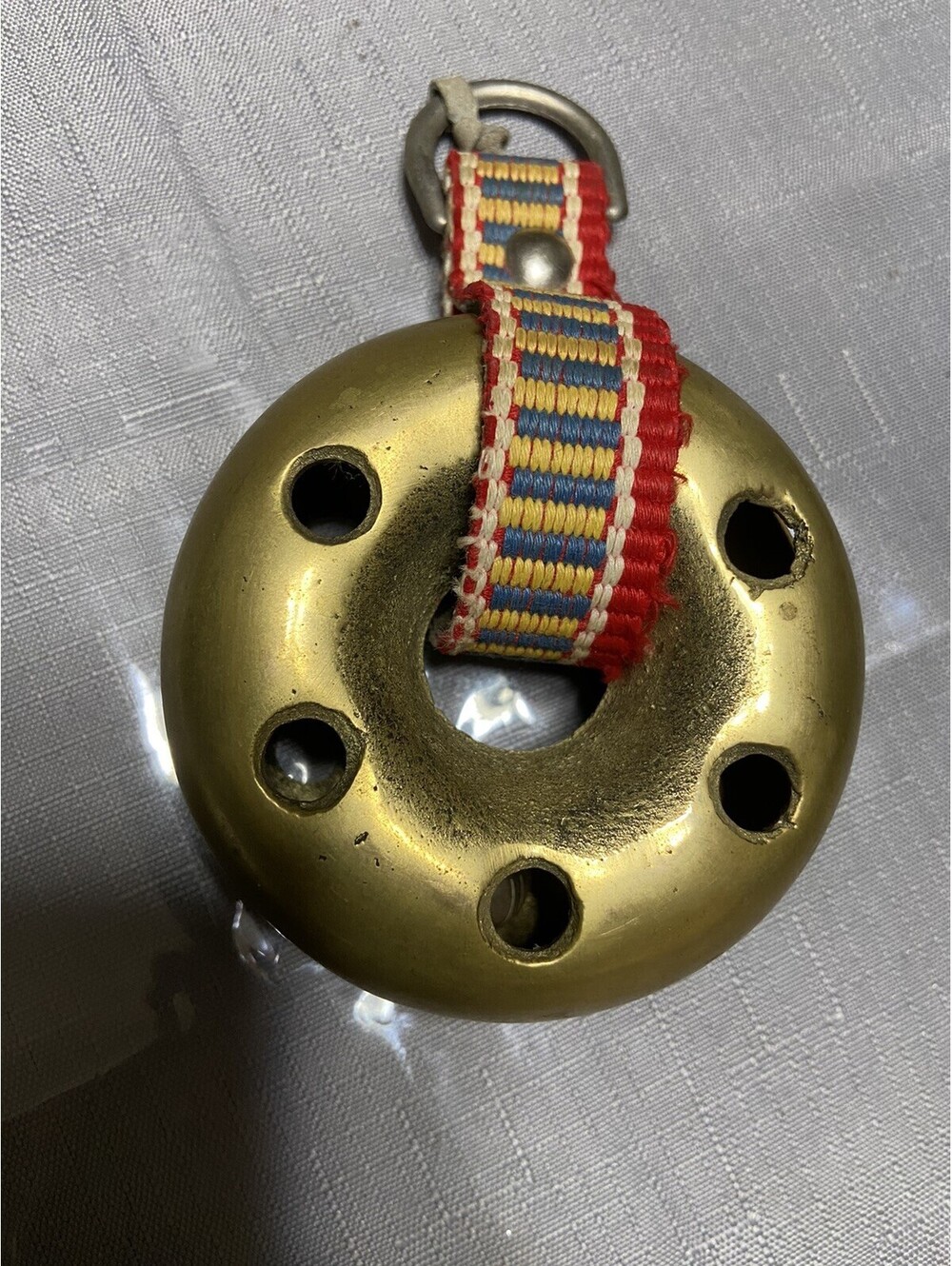 Vintage Heavy Solid Brass Sleigh Bell